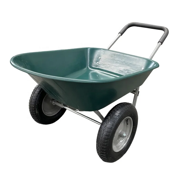 Wheelbarrow Made In China WB508P Custom Outdoor Garden Tools Two Wheels Wheelbarrow