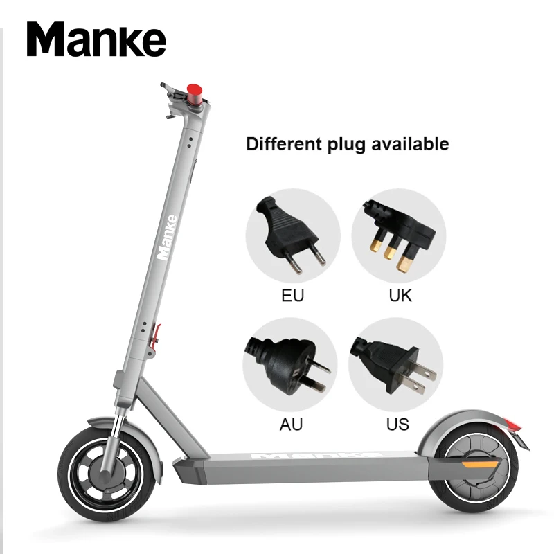 
Manke MK089 New Germany Standard Scooter Electric 350W 10 Inch Fat Tire Electric Scooter with Double Shock Absorption 