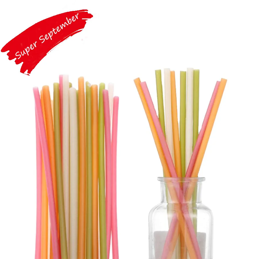 
Natural disposable biodegradable pasta drinking straw colorful edible rice straw 