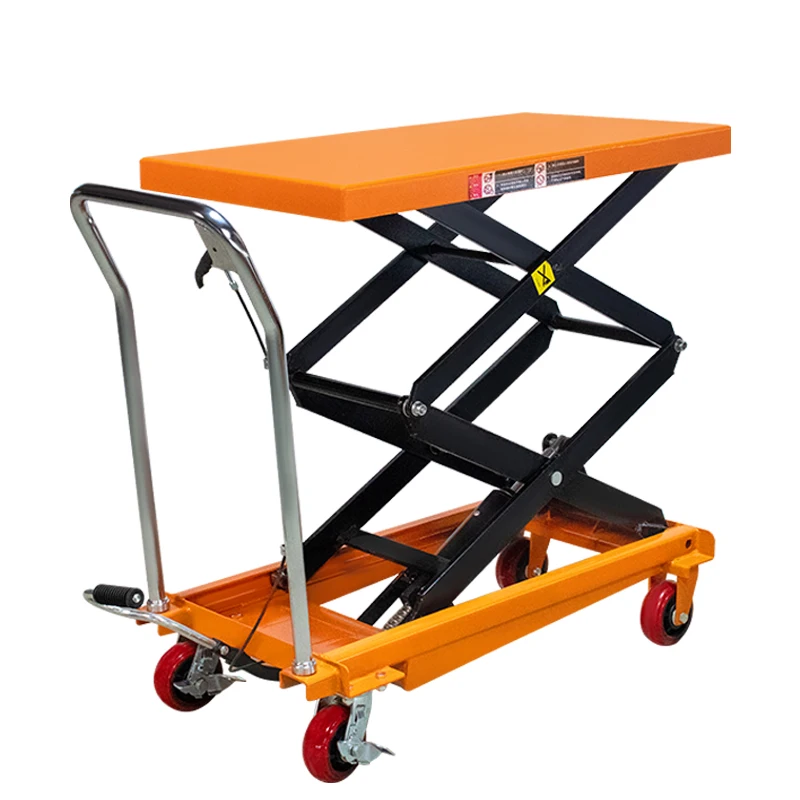 Lifting Platform Truck Mobile Scissor Type Small 500kg Capacity 0.9m Lifting Height