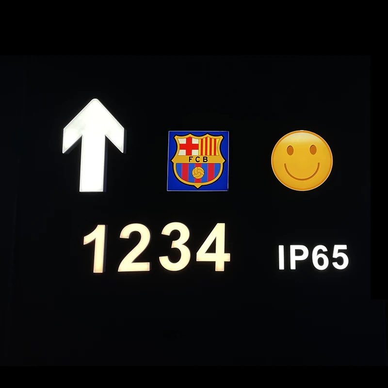 Raised  Embossed Stainless Steel Sign Huge Letter Metal Big Lighted Sign Letters