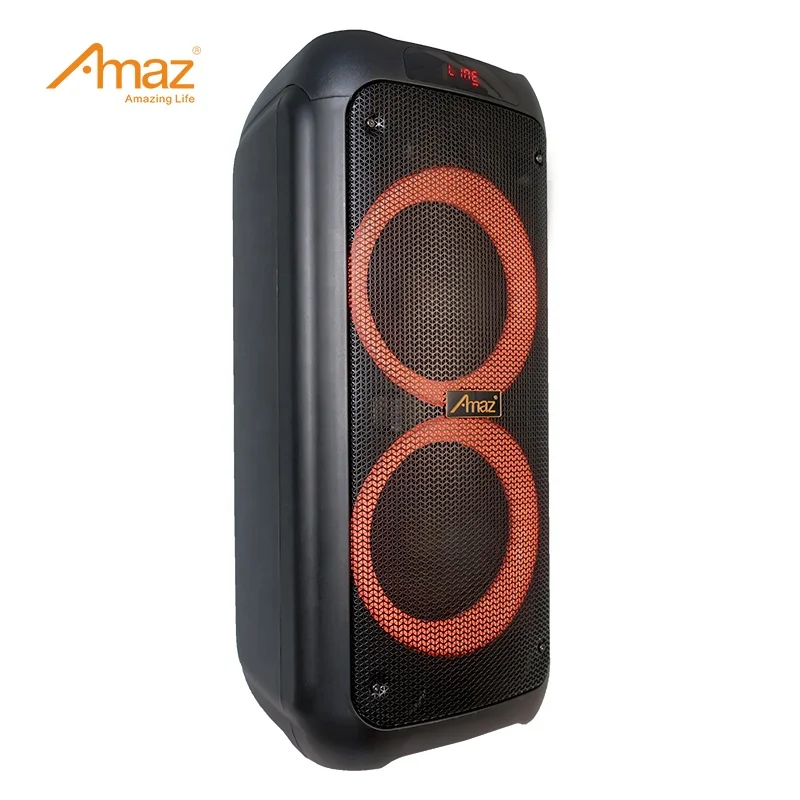 AL08128 Outdoor BT  Party Karaoke Amaz Double 8 Inch Woofers Speaker