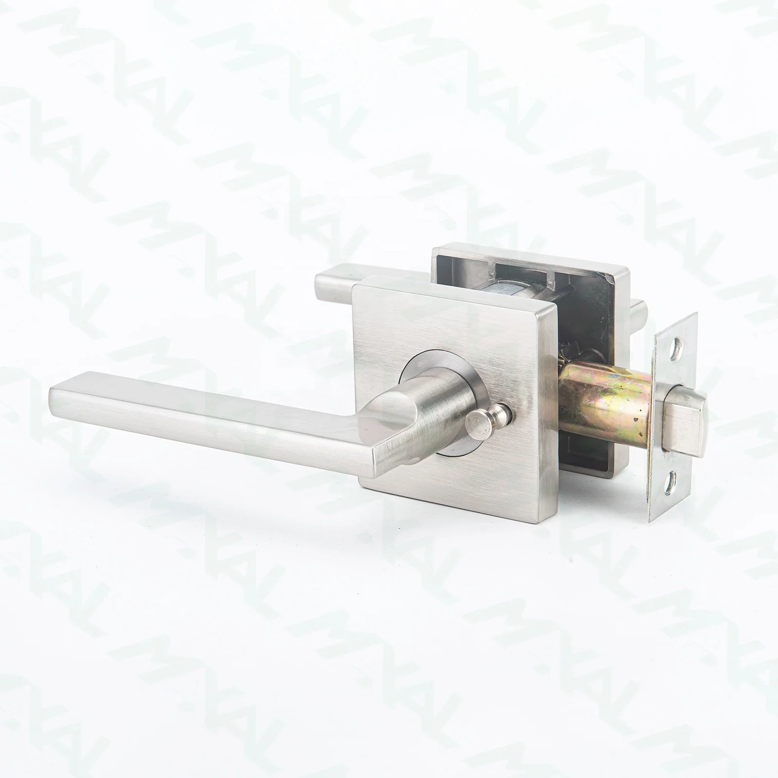 Free Sample Aluminum Alloy Square Lever Lock Interior Wooden Door Mortise Lock Lever Handle Door Handle Lock Set