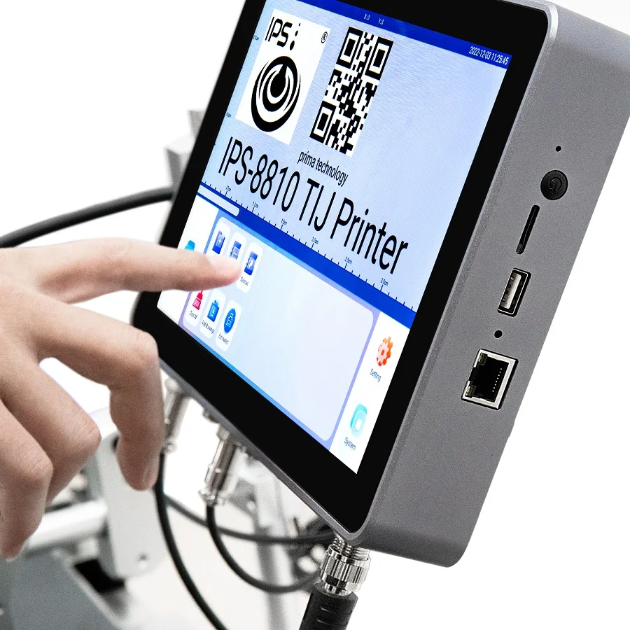 10inch touch screen 80 languages 12.7mm 25.4mm 4 printheads available tij inkjet printer expiry date inkjet coding printer