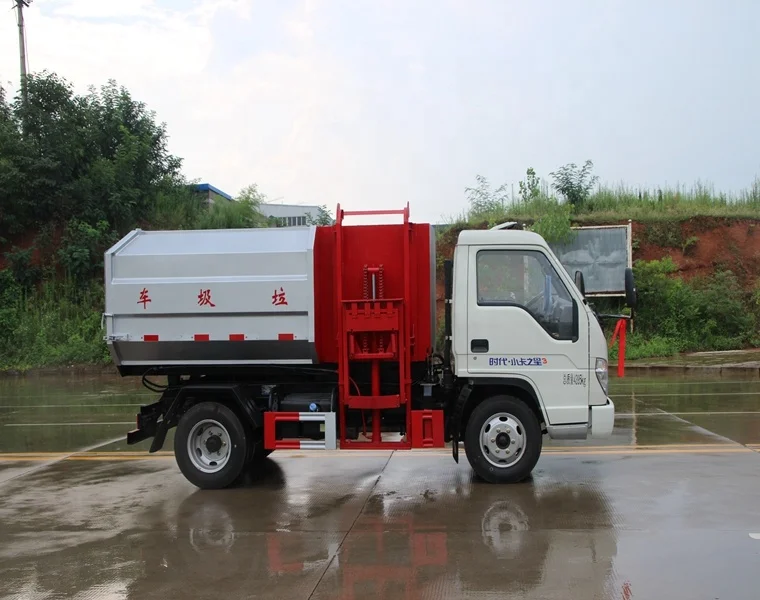 china hydraulic Side-trailer garbage truck