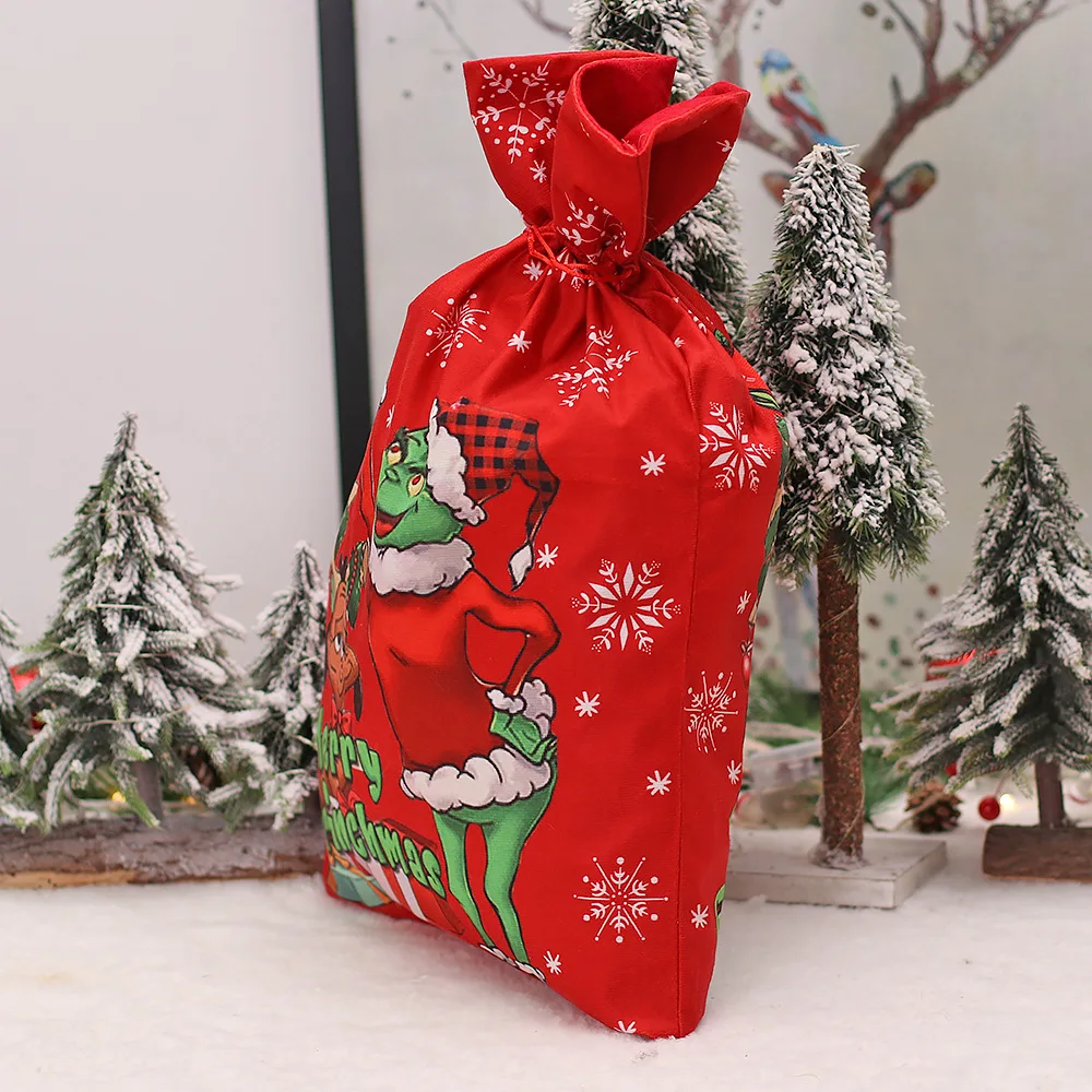 Hot selling Christmas gift bags Grinch bag ornaments Christmas tree hanging ornaments wholesale
