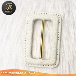 Belt buckle manufacture supply 5cm bar size aluminum belt buckle for women garment topstitch buckle