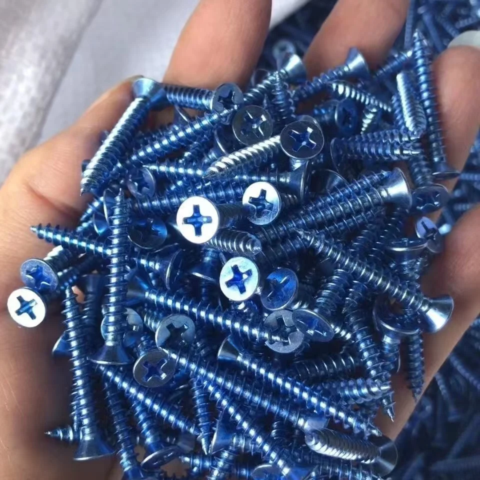 M3.5 Flat Oval Steel Screws Self-Tapping Hard Black Cross Gray Phosphorus Drywall Wood Screws GB Standard Zinc Inch/Metric