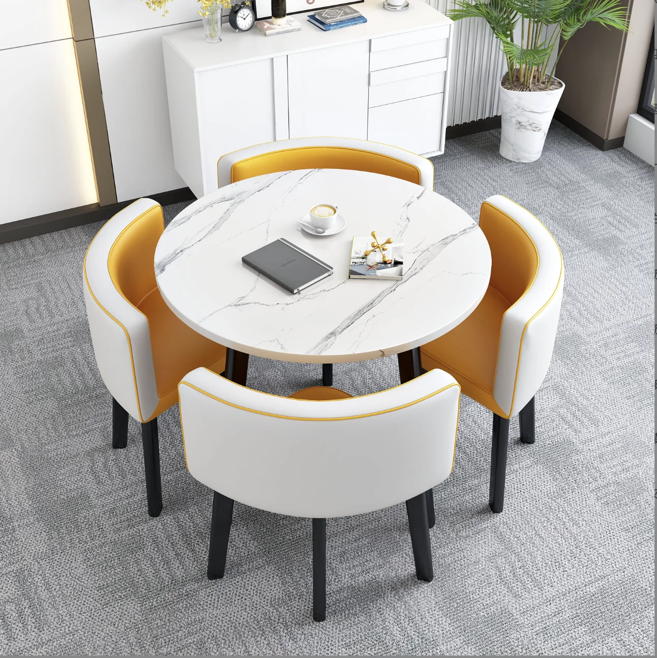 Modern Luxury Italian Coffee Table Set TV Stand Set with Sinered Stone Round Luxury Italian Coffee Table TV Stand Bathroom Birch