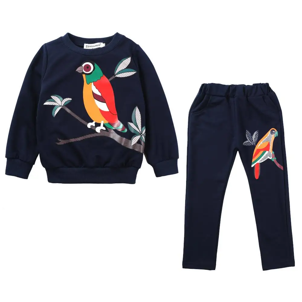 
Embroidery Sequins Toddler Hoodies Clothes Sets For 3-7 Years Girls Sweatpants Kids Outfits Children Tracksuit 