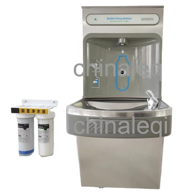 Stainless Steel Water Cooler/Wall Mounted Cold Water Dispenser with Bottle Filler drinking water cooler