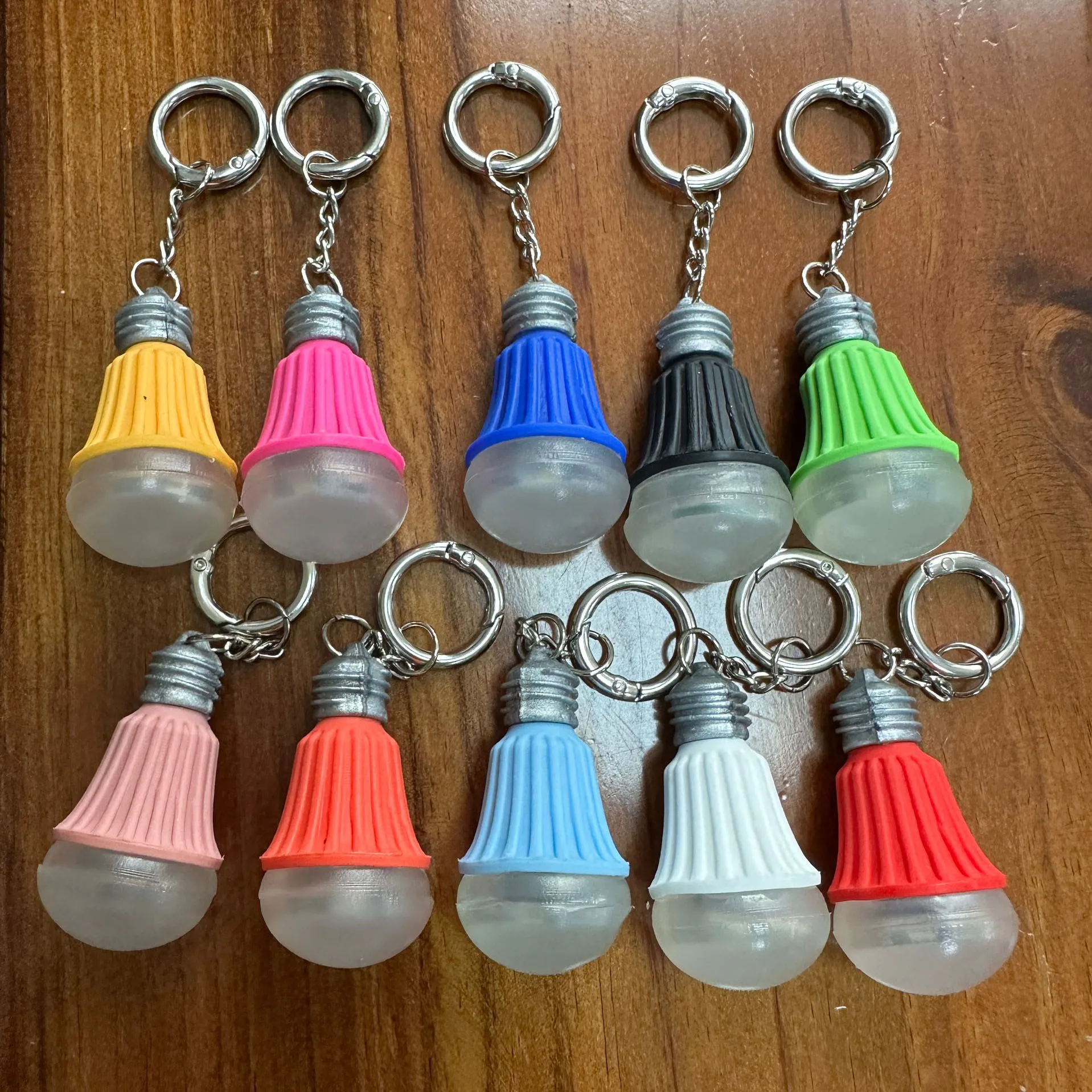 3D PVC Led Keychain Plastic Key Chains with Light Custom Rubber Key Ring with 3 different light effect