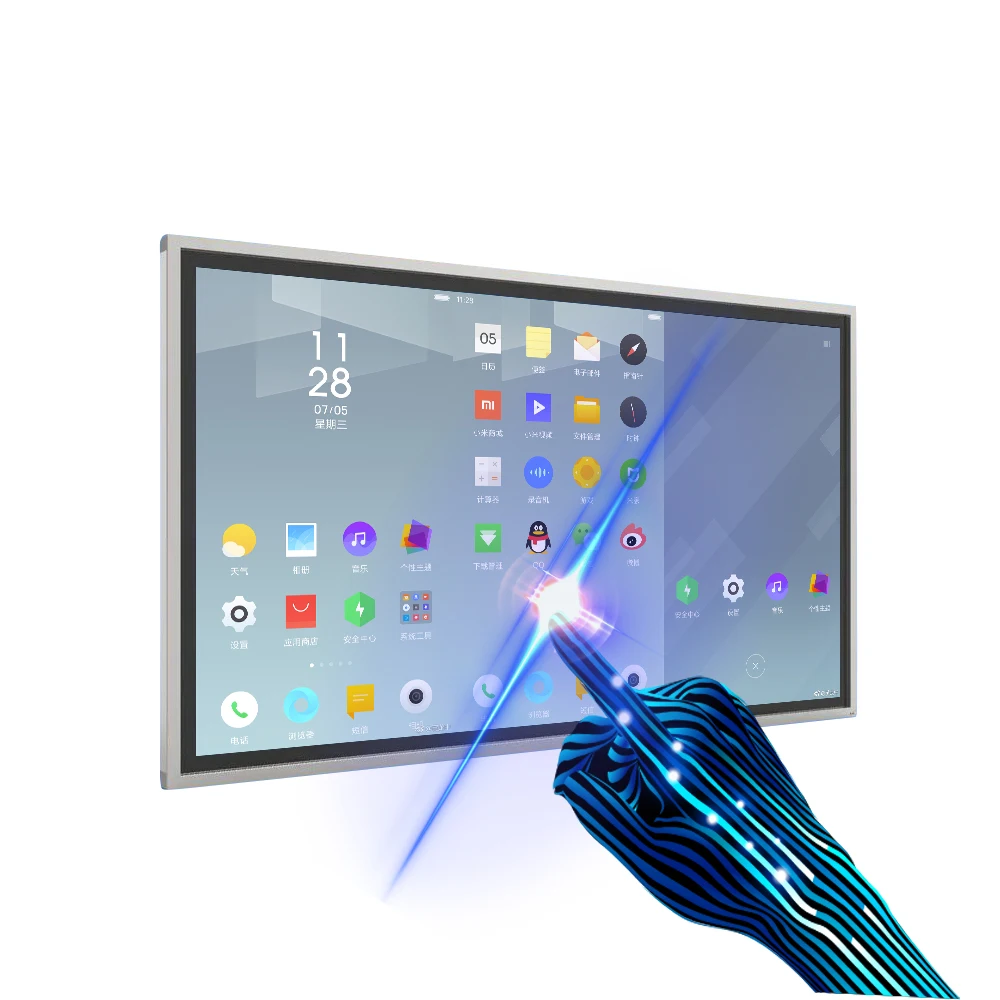 Wall Mounted  Commercial Touch Screen Digital Signage And Display LCD  Advertising Infrared Touch Screen