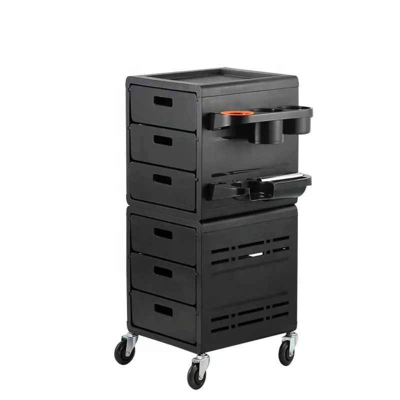 QCP-S25 Hairdresser Equip Black Salon Furniture Salon Equipment Trolly For Salon Beauty Trolley