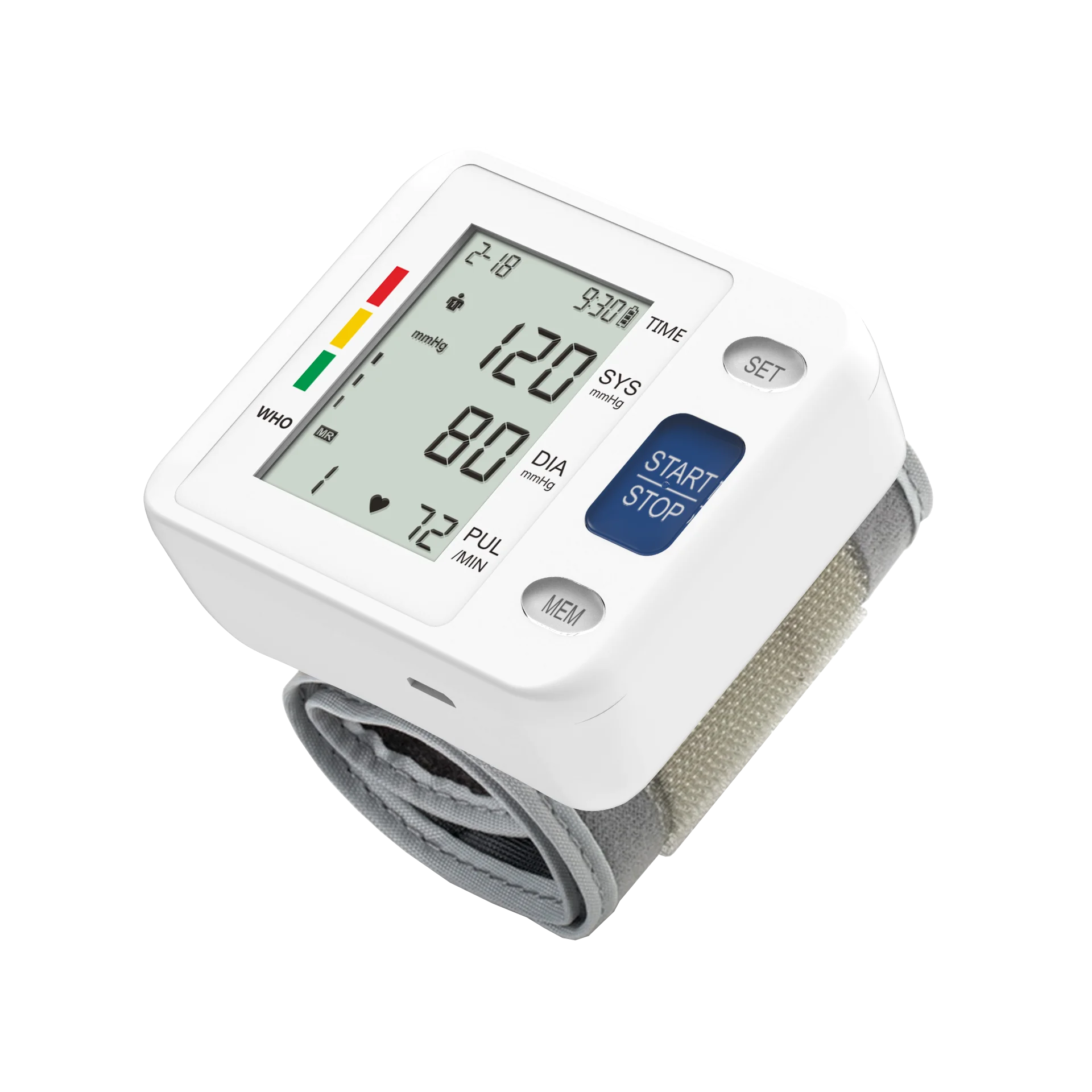 2024 Medical BP Machine Device Equipment Manufacturer Wireless Electronic Wrist Tensiometer Blood Pressure Monitor