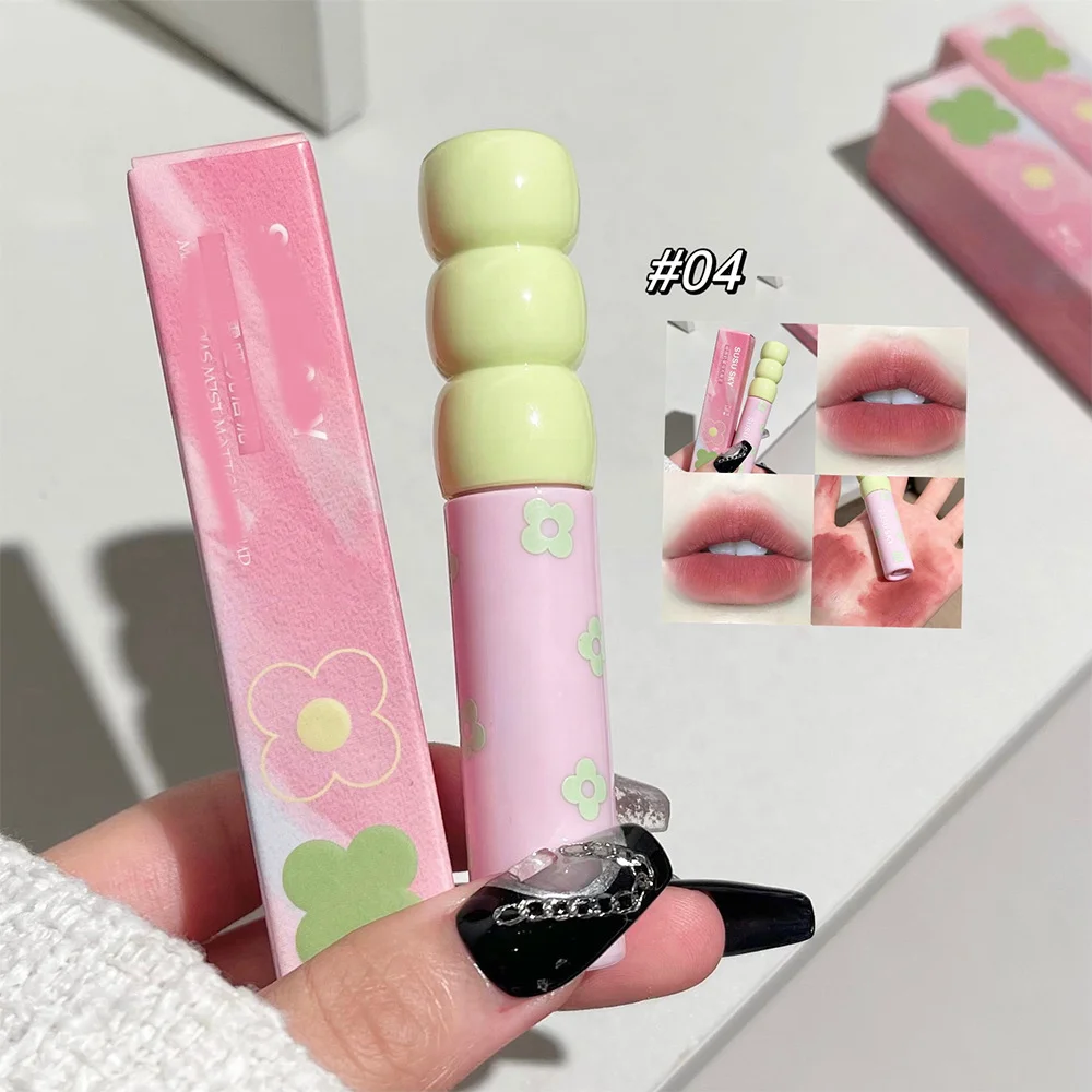 Long milk mist matte lip mud velvet white natural lip glaze set girl makeup fair price wholesale