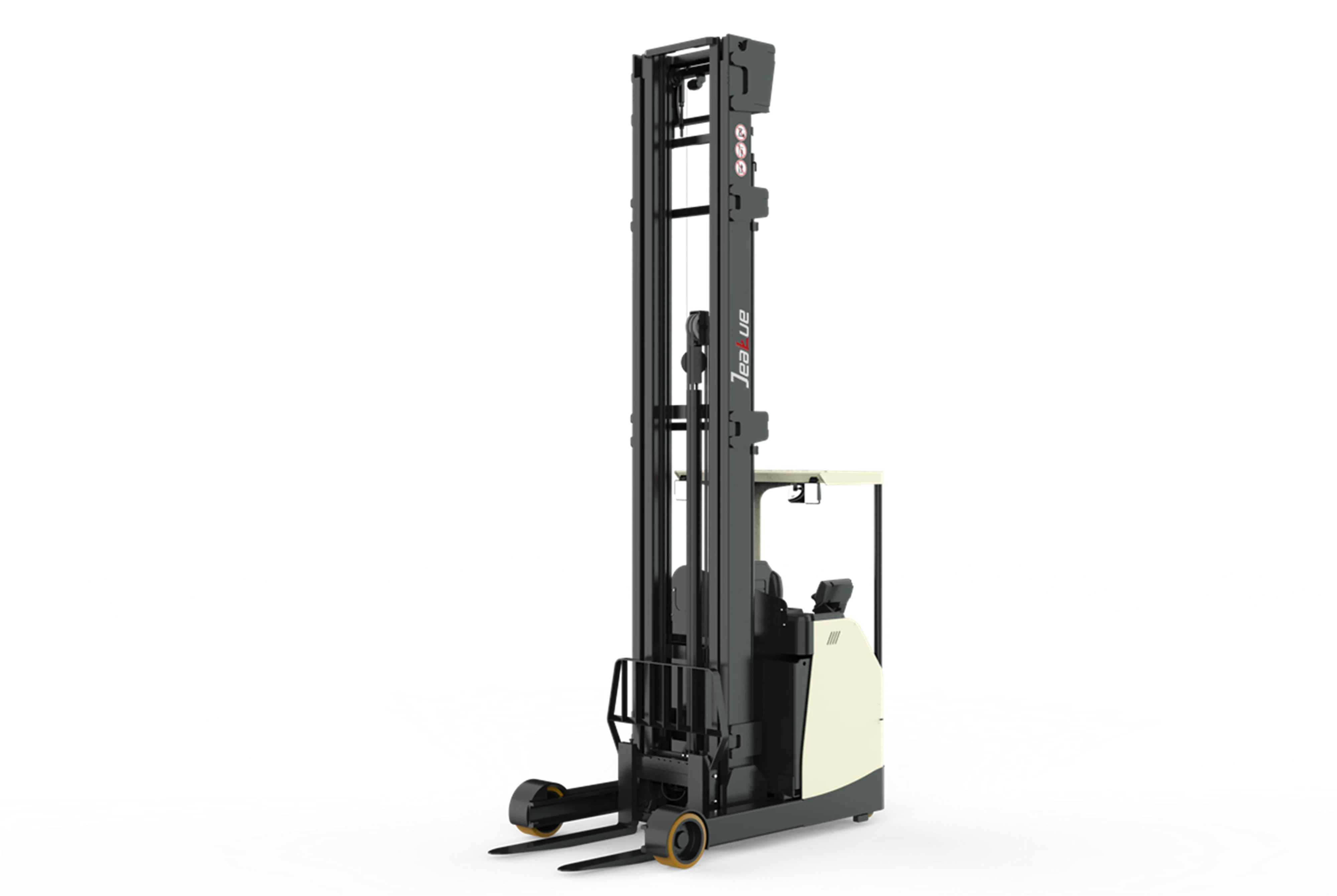 Aisle Reach Stacker 1.6 Ton Electric Pallet Reach Forklift Truck For warehouse