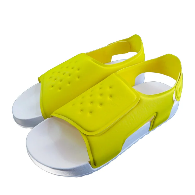 Transparent Color Sandal Jelly Fruit Sandals Colored Hot Fashion Sepatu Pria Man Israel Wood Stick