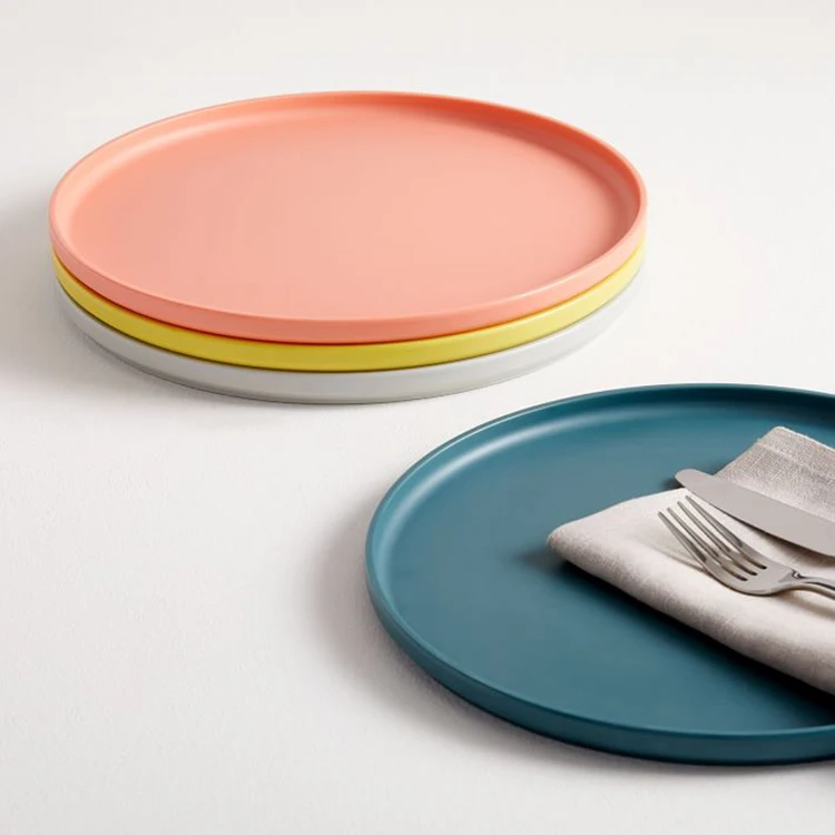 OEM plastic dinner plate color melamine plate unbreakable restaurant ware melamine dish