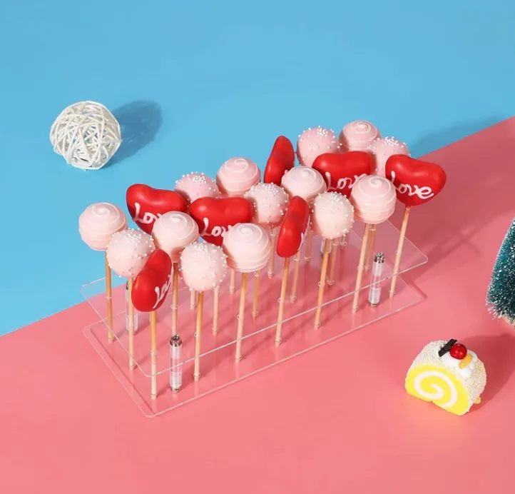 21 Hole Clear Acrylic Lollipop Holder Cake Pop Display Stand  Lollipop Display Stand