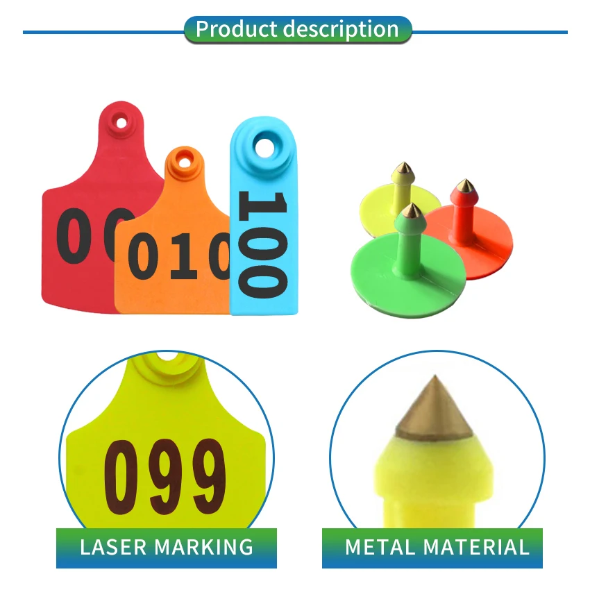 Animal Ear Tag Cow Earring Pig Livestock sheep tags engraved marking cattle tag for sheep