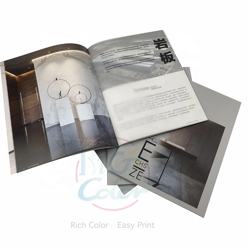 High Quality Customized Design Personalized Perfect Binding Softcover Booklet Brochures Catalogue Magazine Book Printing