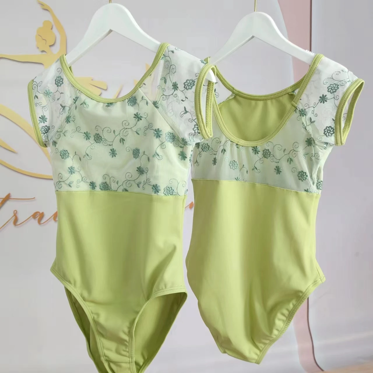 Summer popular designs floral printing best quality dance ballet tutu dress for training