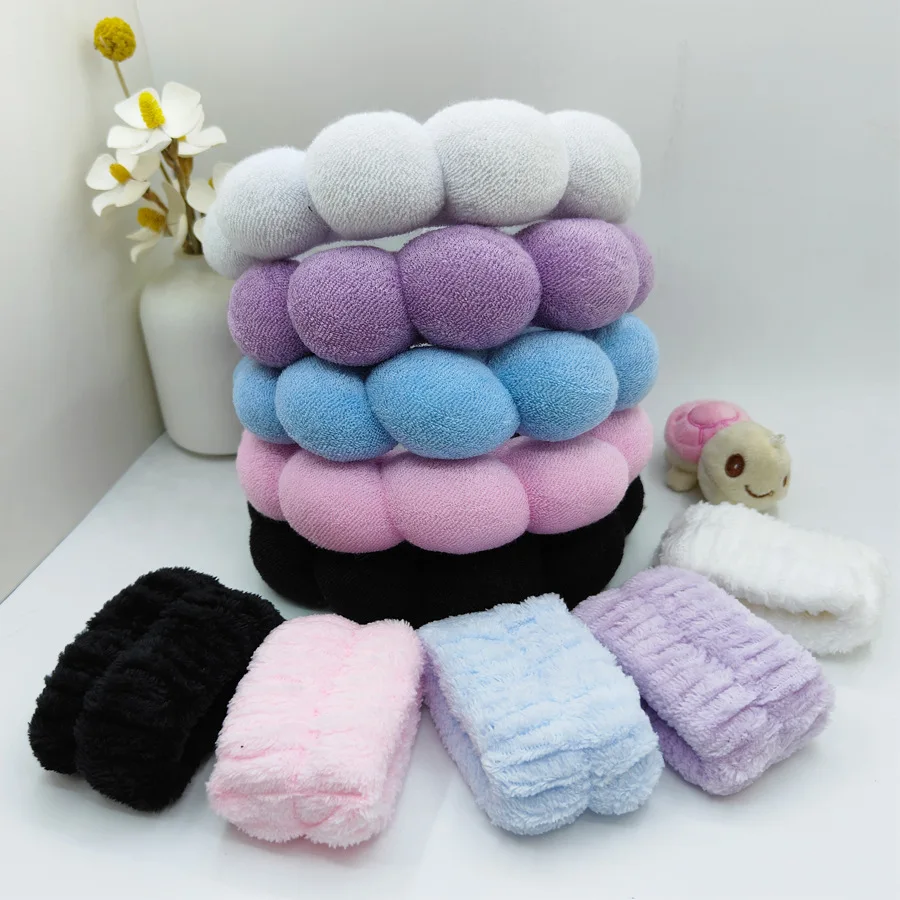 IFOND High Quality 25 Colors Twist Cute Clouds Cloth Spa Makeup Wrist Hair Bands Sets Headband For Women Girls