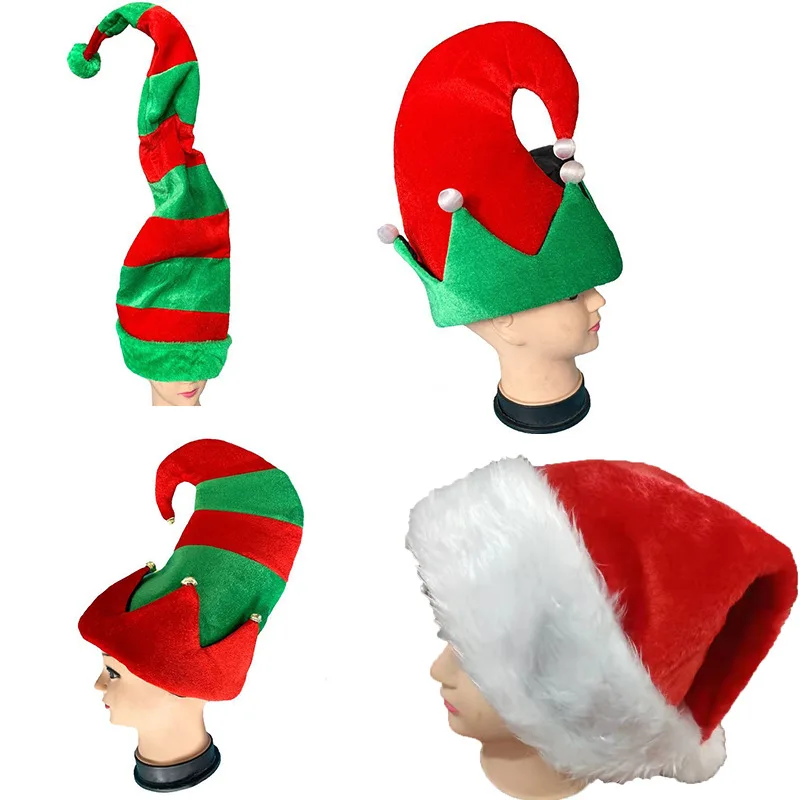 Xmas holiday festival party hats clown Elf Santa hats Christmas decorations Christmas hats for adult kids