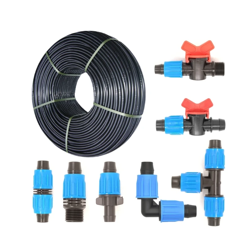 Agricultural Drip Irrigation 16Mm Tube Pipe Hose Connectors Plastic Straight Connector