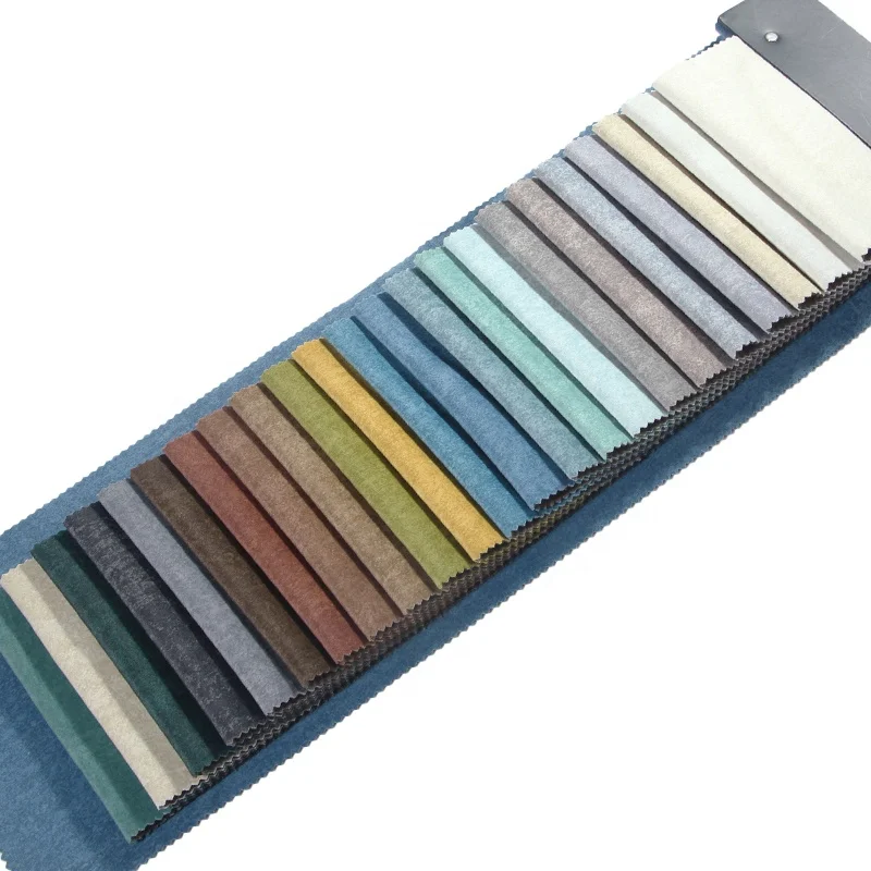 Plain Hometextile Multi-colors Design Furniture Fabric Solid Holland Velvet Waterproof Stain Resistant Sofa Upholstery Fabric
