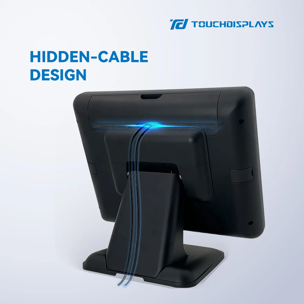 Card reader dual terminal touch screen pos machine