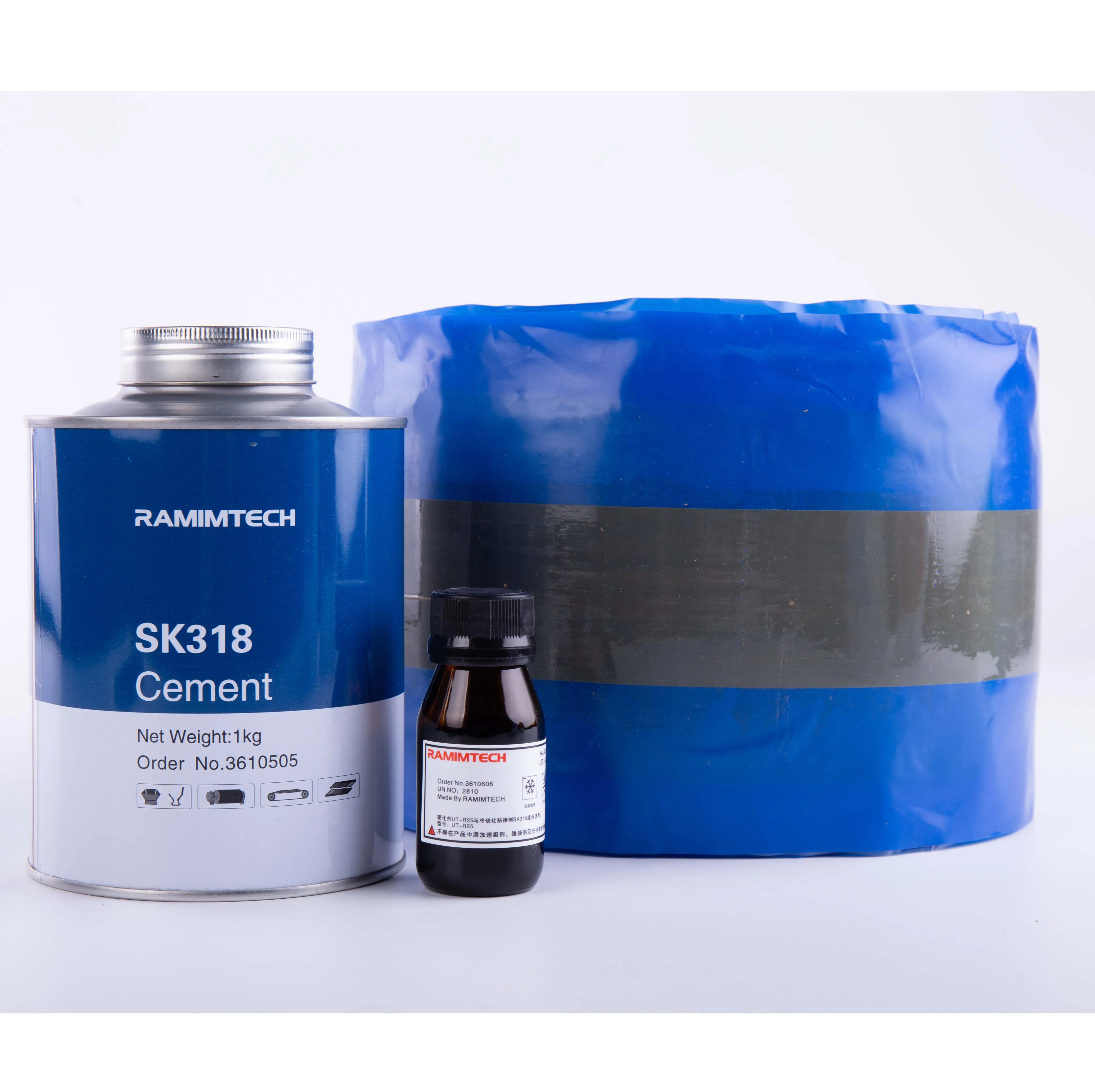 Cement plant conveyor belt cold vulcanizing rubber bond repair adhesive