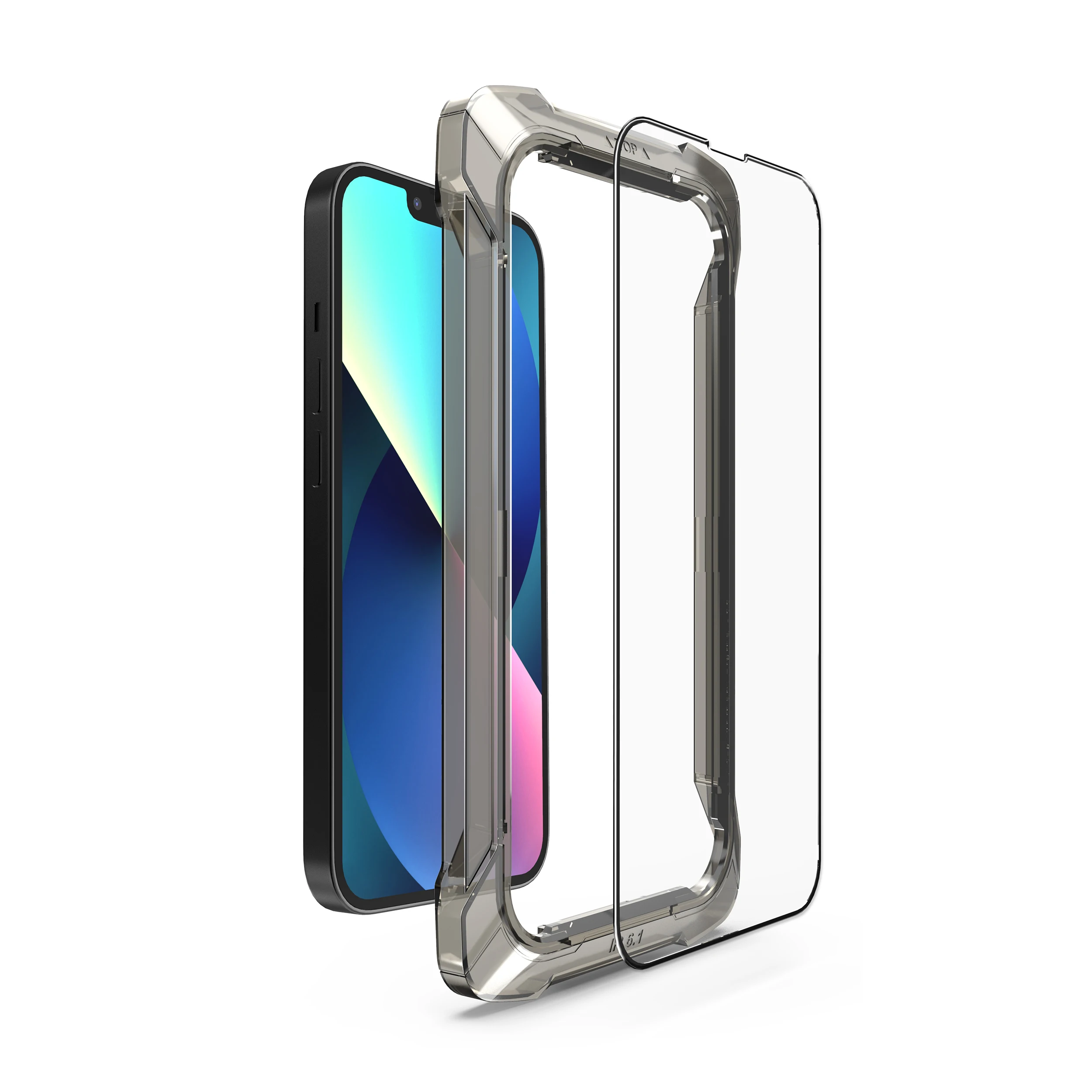 2.5d 3d 9d screen protector full glue for iphone 13 screen protector for iphone 12 pro max with alignment tray in Saudi Arabia