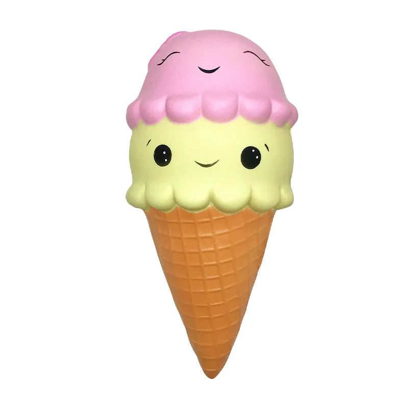New Pu Double Head Big Ice Cream Toys Slow Rising Squishy Riding Hood Knead Stress Relief Squeeze Toy For Kids