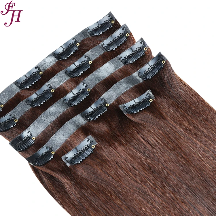 FH 100% Remy European Human Hair Pu Skin Weft Clip In Hair Extension Seamless Clip In Hair Vendor