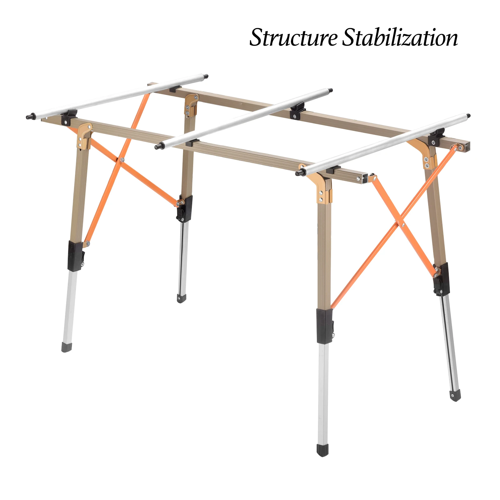 0-10 Inch Adjustable Height Roll up Folding Camping Outdoor Table Light Weight Portable Picnic Camp Tables With