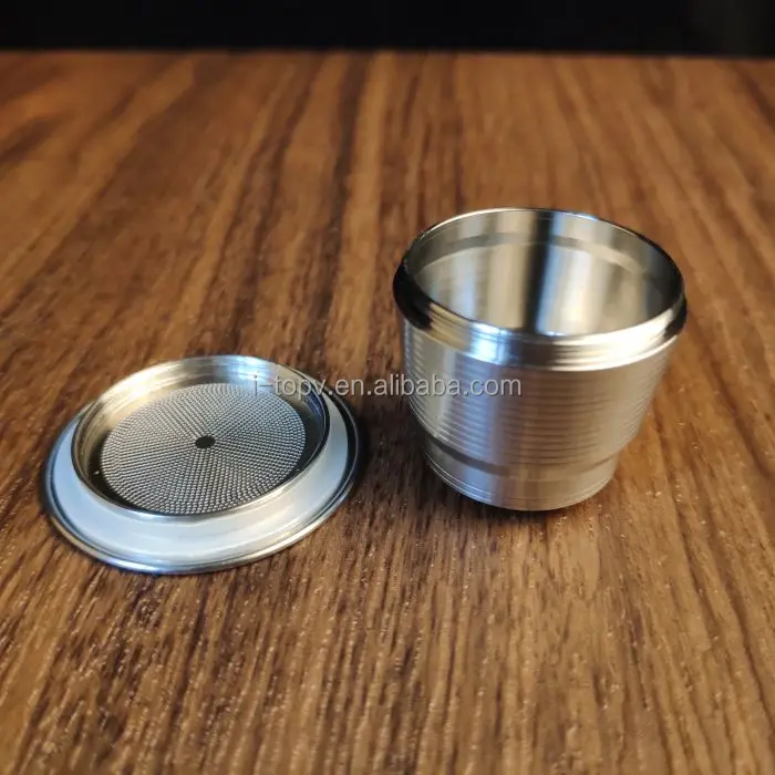 Stainless Steel Empty Reusable Coffee Pods Coffee Accessories Food-Grade Aluminum Empty Reusable Espresso Capsule with