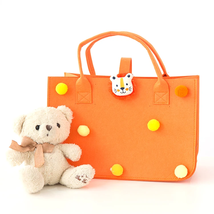 Factory Environmental Protection Fashion Customized Printing Logo Wholesale Felt Shopping Tote Bag