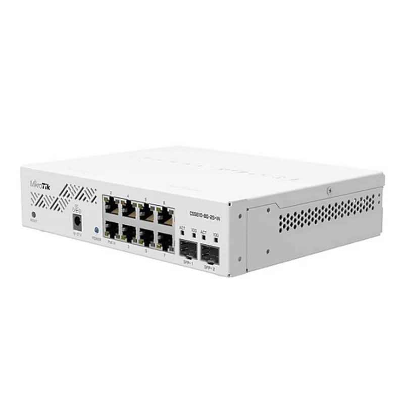 Spot MikroTik CSS610-8G-2S+IN intelligent network management type 10 Gigabit switch with 20 Gigabit optical port.