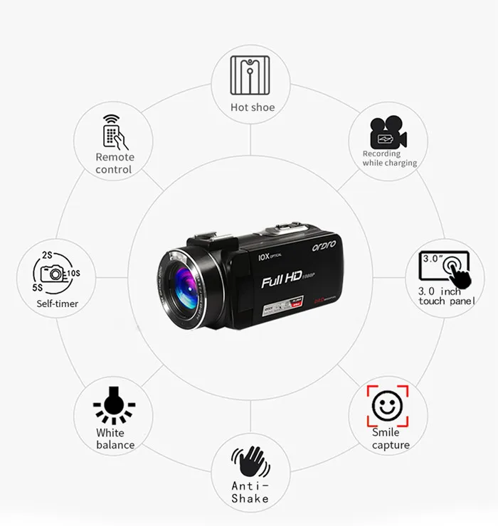 
ORDRO China Professional Digital Full HD 1080P Video Camera Cheap Digital Camcorder with good quality 
