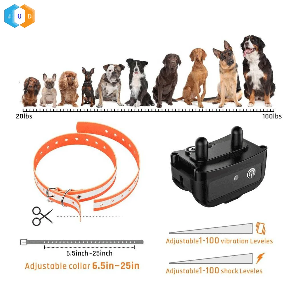 2023 Professional 500M Outdoor Sport Dog Agility Training Vibrate Shock E Collar with Seperate Vibrate Shock Correction Control