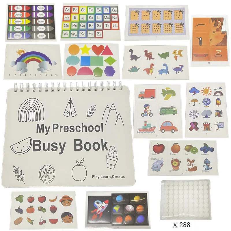 Toddler My Preschool Busy Books  Education Workbook Learning Preschool Busy Books Creative Photo Book for Child