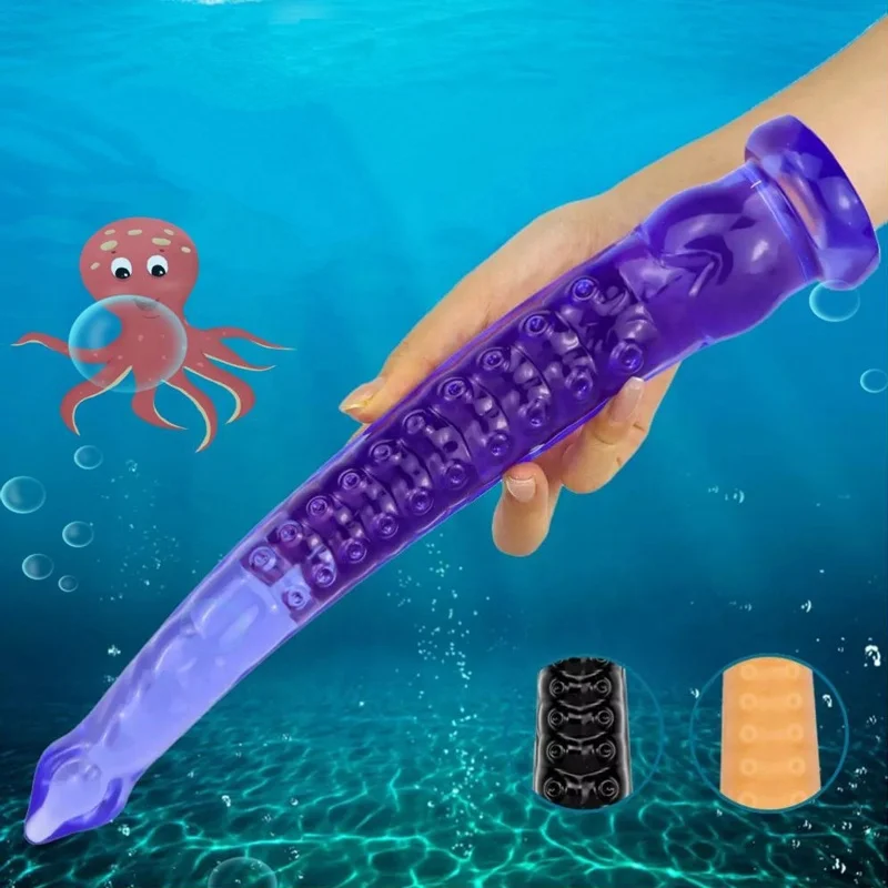 Soft Octopus Tentacle Anal Butt Plug Sex Toys Alien Long Dildo Anal Plug for Woman with Strong Suction Cup