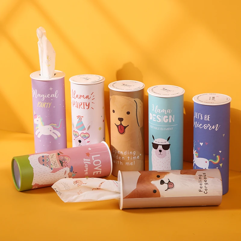 High quality custom design printed luxury tea coffee honey tissue paper packaging cardboard cylinder round paper tube gift box