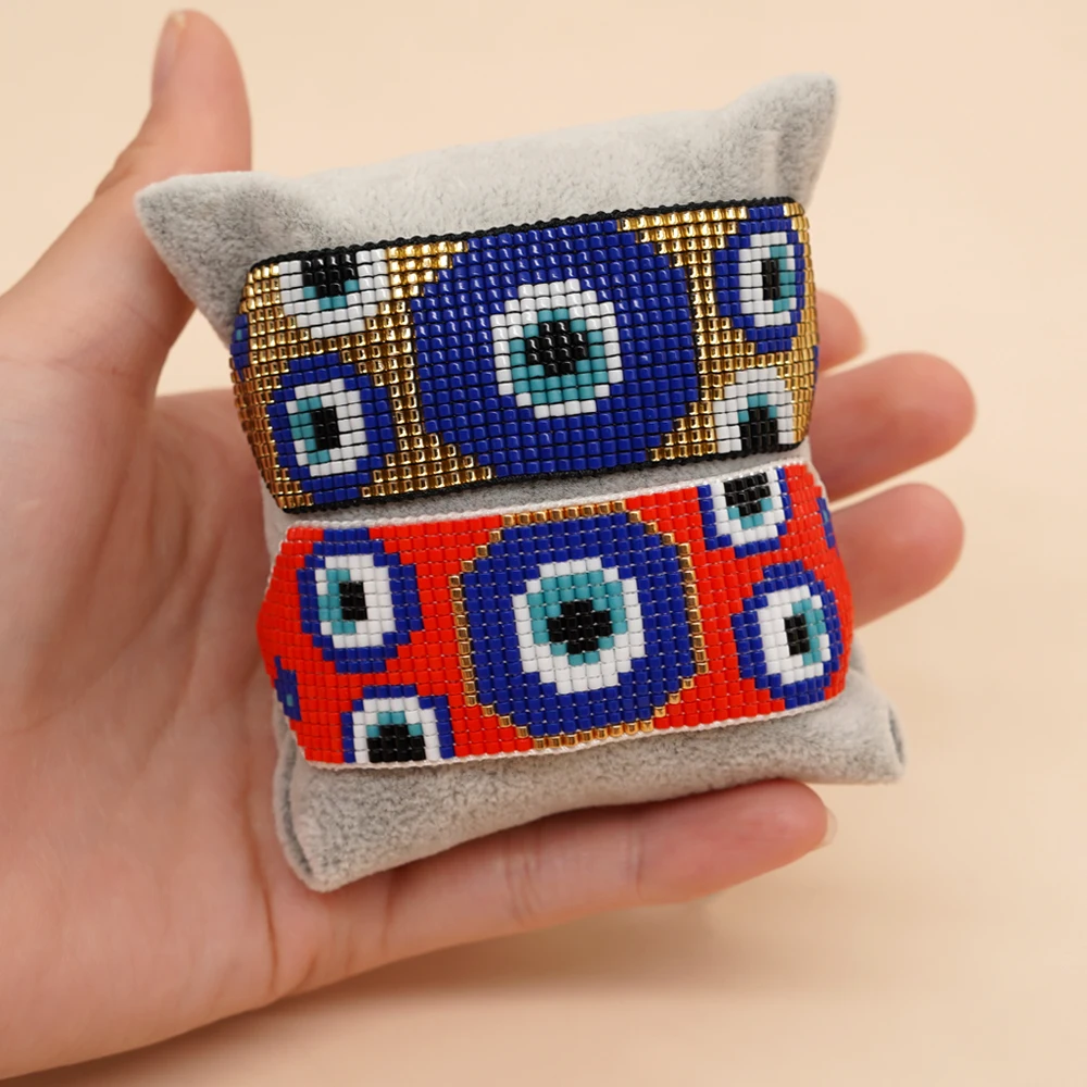 Go2boho Evil Eyes Bracelet Beaded Bohemian Colorful Miyuki Beads Handmade Woven Fashion Jewelry Bracelets & Bangles For Women