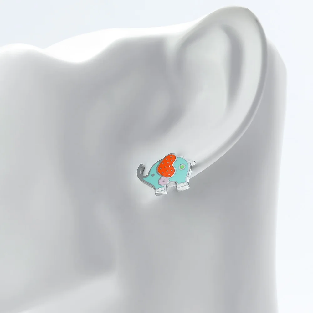 Wholesale Price Cartoon Elephant Jewelry Girl Stainless Steel Gold Children Baby Jewelry Set