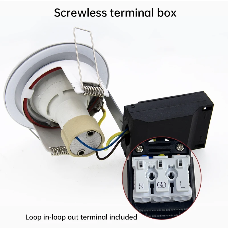 4th generation New fire rated downlights recessed Gu10 bulb IP65 waterproof design 50W max 40% smaller factory custom OEM/ODM