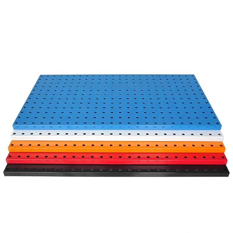 Heavy Duty Peg Board Panels Black Pegboard Display Wall Organizer Steel Tool Storage Frame Large Metal Pegboard For Walls Home