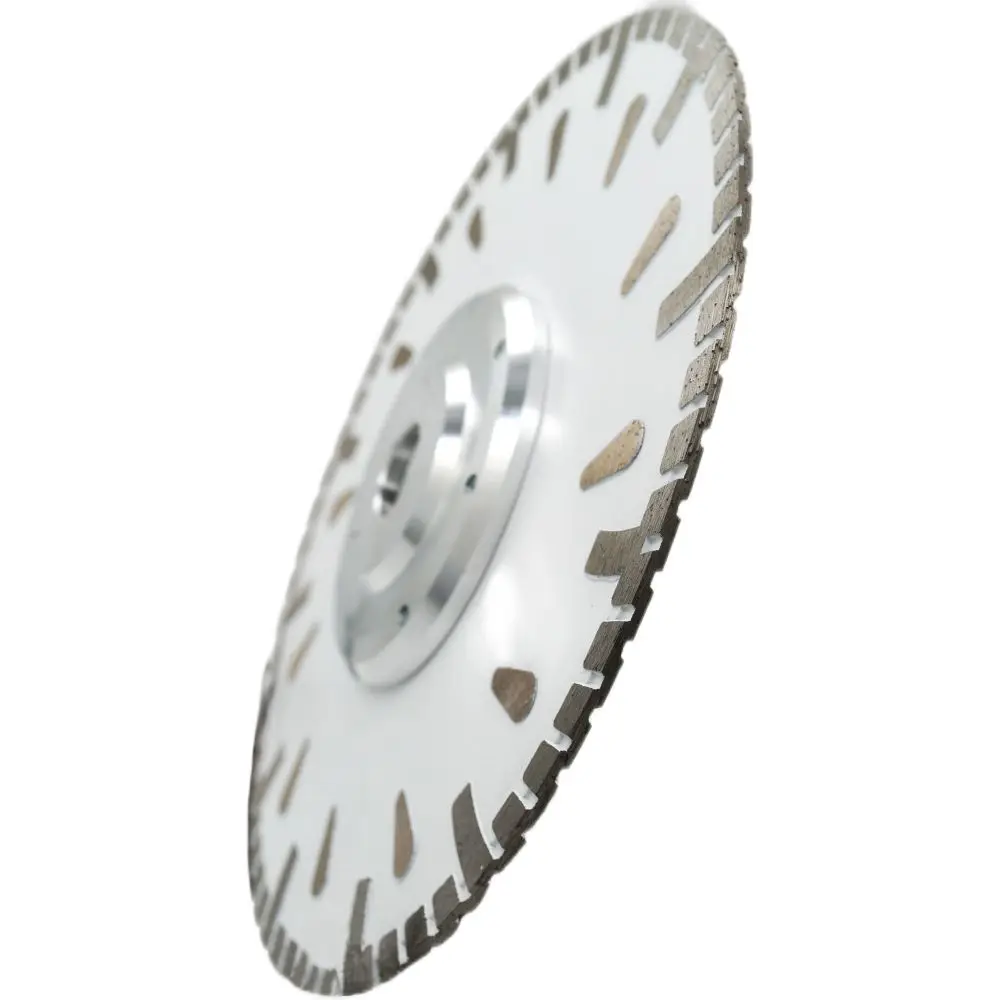 Aron 9inch 230mm Water Drop Hot Press Turbo Rim Diamond Saw Blade with 70mm Arbor aluminum flange